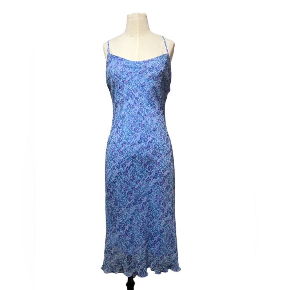 BYER TOO | FLORAL MIDI SPAGHETTI STRAP HI LOW DRESS